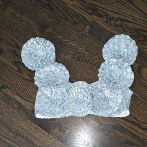 AKIRA Glittering Silver Crop Top